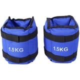 Gewichtsmanschetten Fuß, Knöchelgewicht, 1 Paar verstellbare Gewichte, 2 kg/3 kg/5 kg, langlebig, für Fitness, Fitness, Wandern, Joggen, Gymnastik, Aerobic, Fitnessstudio, Blau, 3Kg