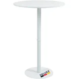 deluke Stehtisch, Weiß, Metall, rund 75x110x75 cm, Esszimmer, Tische, Stehtische