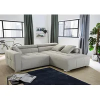 Jockenhöfer Gruppe Ecksofa Salerno L-Form, im Big-Sofa-Style, mit Kopf- bzw. Rückenteilverstellung und Zierkissen beige