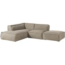 MASSIVMOEBEL24.DE Eckcouch Polyester 2-Sitzer Schwarz