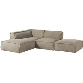 MASSIVMOEBEL24.DE Eckcouch Polyester 2-Sitzer Schwarz