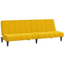 vidaXL Schlafsofa 2-sitzer Gelb Samt vidaXL