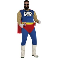 Fiestas GUiRCA Biermann JGA Männer Kostüm – Junggesellenabschied Männer Kostüm, Lustiges Superhelden Bier Kostüm mit Bierhaltern – Lustiges Herren Kostüm Karneval Fasching Größe S 46-48
