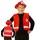 Fries 15536 Weste Feuerwehr, rot PB, Größe 128