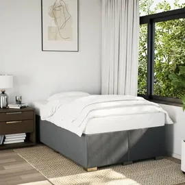 vidaXL Boxspringbett 120 x 200 cm Dunkelgrau