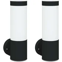 VidaXL Außenwandlampen 2 pcs Schwarz 12 x 7.5 x