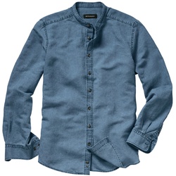 Mey & Edlich Herren Hemd Viel-Flachs-Jeanshemd Langarm blau 40 - 40