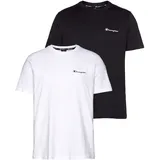 Champion T-Shirt Packung, 2er-Pack, Gr. 4XL, weiß, schwarz, , 27152215-4XL