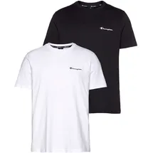 Champion T-Shirt Packung, 2er-Pack, Gr. 4XL, weiß, schwarz, , 27152215-4XL