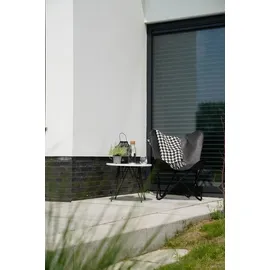 Lesli Living Buffalo Gartenstuhl 75 x 75 x 87 cm schwarz klappbar
