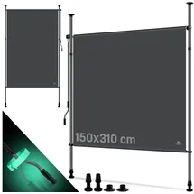 Kesser Windschutz 160 x 300 cm grau Polyester