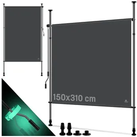 Kesser Windschutz 160 x 300 cm grau Polyester