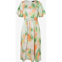 More & More Chiffonkleid Aquarell Blumen Grün 34