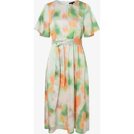 More & More Chiffonkleid Aquarell Blumen Grün 34