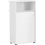 Proregal Möbelpartner Empfangstheke Coyote HxBxT 111x66x44cm | 3 Fächern 1 Flügeltür Mattweiß