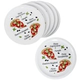 MamboCat Pizzateller 6er Set Variazione Pizzateller Ø30,5cm XL-Teller Pizza-Dekor Platte