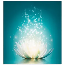 Artland Küchenrückwand »Magie der Lotus-Blume«, (1 tlg.), Alu Spritzschutz mit Klebeband, einfache Montage Artland blau