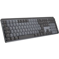 Logitech MX Mechanische kabellose beleuchtete Performance-Tastatur, Taktile leise Tasten, Hintergrundbeleuchtung, Bluetooth, USB-C, macOS, Windows, Linux, iOS, Android, Metall, Deutsches QWERTZ - Grau