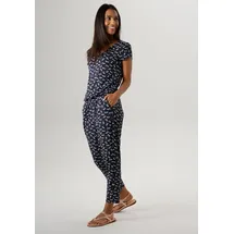 Aniston SELECTED Jumpsuit mit Palmen bedruckt blau 40 EU