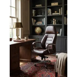 KADIMA DESIGN Chefsessel Echtleder Braun