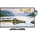 Gelhard GTV2492 Smart TV mit DVD und Bluetooth DVB-S2/C/T2 für 12/ 24/ 230Volt Full HD - Silber