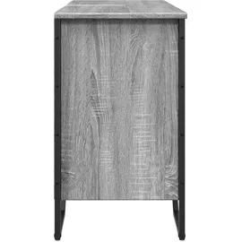 vidaXL Waschbeckenunterschrank Grau Sonoma 91x35x60 cm Holzwerkstoff