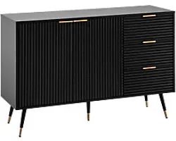 WOHNLING Sideboard Spanplatte 2 Türen 3 Schubladen