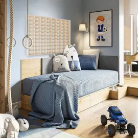 Kruzzel Sammlervitrine 80 Fächer Setzkasten Holz 78,5 x 40 x 4,5 cm