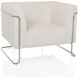 hjh living Loungesessel Curacao Cord 73 x 53 x 88 cm Weiß höhenverstellbar