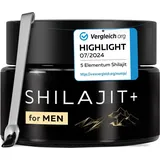 5 elementum Shilajit Harz gereinigt mit Nachtkerzenöl 25g – 82% Fulvinsäure Mumijo Shilajit Hochdosiert I 60 Tage Sonnen-Trocknung I Traditionelle Handernte Inkl. 500mg Dosierlöffel