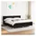 vidaXL Boxspringbett mit Matratze Schwarz 180x200 cm Stoff