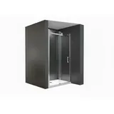 Buylando Viktoria 110x195 Cm Nischendusche Mit Schiebetür - Silber Beschläge - Buylando