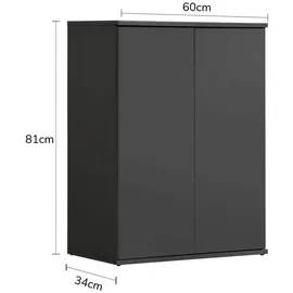 mokebo Der Kurze 60 x 81 x 34 cm Schwarz