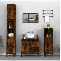 vidaXL Badschrank Räuchereiche 65x33x60 cm Holzwerkstoff