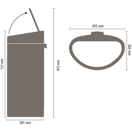 Brabantia Touch Bin New 40 l matt black steel
