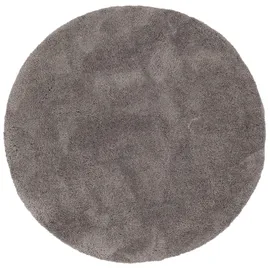 Pergamon Luca Hochflorteppich Ø 200 cm Grau