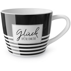La Vida Tasse Kaffeetasse Teetasse Tasse Maxi Becher für dich la vida „Glück für, Material: Porzellan