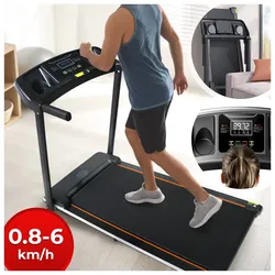 Laufband - klappbar, für Zuhause, elektrisch, LCD-Display, 1000 W, Lauffläche 100x38 cm, Kalorienzähler, Sicherheitsschlüssel, bis 6 Km/h - Laufbahn, Treadmill, Heimtrainer, Fitnessgerät, Walkingpad