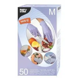 Papstar Handschuhe aus Nitril 82348 , 1 Packung = 50 Handschuhe, Größe M