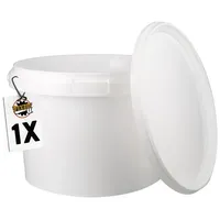 FixedByU | Kunststoffeimer mit Deckel, Kunststoff Griff,PP, rund,3 Liter,