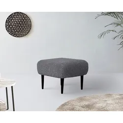 Polsterhocker "Dinah", grau (dunkelgrau), B:64cm H:48cm T:64cm, 100% Polyester, LEGER HOME BY LENA GERCKE, Hocker, passend Zum Sessel "Dinah"