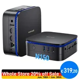 Blackview MP60 Mini-PC 2023 4K Ultra HD Intel Alder Lake N150 3,60 GHz 16 GB RAM 512 GB SSD Intel UHD Graphics Windows 11 Pro