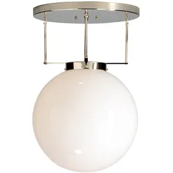 Tecnolumen Bauhaus DMB 26 Deckenleuchte, vernickelt, Ø 25 cm