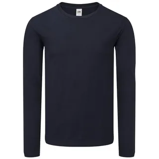 FRUIT OF THE LOOM Iconic 150 Classic Long Sleeve T-Shirt Herren Langarmshirt in versch. Farben und Größen, deep navy, L