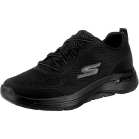 SKECHERS Herren Go Walk Arch Fit Idyllic Sneaker, Black Textile Synthetic Trim, 42 EU