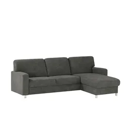 Smart Eckcouch Mikrofaser 2-Sitzer Grau