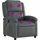 vidaXL Massagesessel Grau Kunstleder 47 x 99,5 x 0 cm Grau mit Fernbedienung