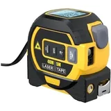 Digitaler Laser-entfernungsmesser (131 Fuß) – 3-in-1-laser-entfernungsmesser Mit Kreuzlinienlaser – Hintergrundbeleuchtetes Display – Genauigkeit +/- 2 Mm