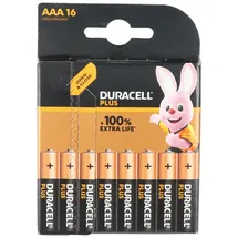 Duracell Plus AAA Micro (AAA)-Batterie Alkali-Mangan 1.5V 16St.