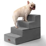 Aodisman Hundetreppe für Bett, 47 cm hoch, 4-stufige Hundetreppe für kleine Hunde und Katzen, rutschfeste ausbalancierte Haustiertreppe für den Innenbereich, geeignet für Welpen, ältere Katzen, Gery